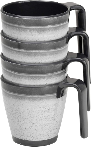 Flamefield Granite Grey Mug Set 4 Pk